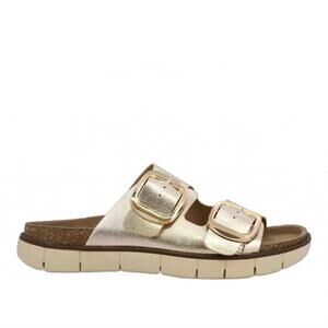NEW MIA SHOES women's mylaa strap buckle sandal in gold
